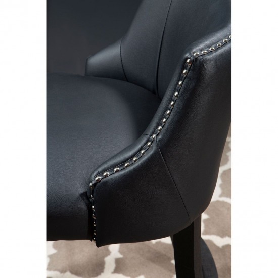Beaumont Black Faux Leather Bar Chair