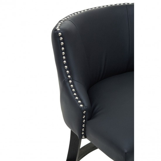 Beaumont Black Faux Leather Bar Chair