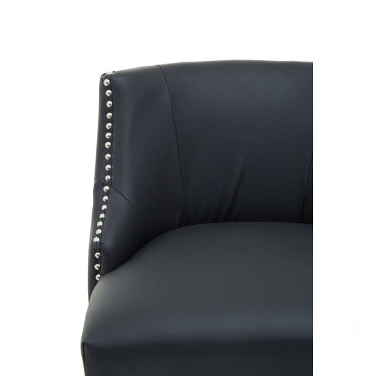 Beaumont Black Faux Leather Bar Chair