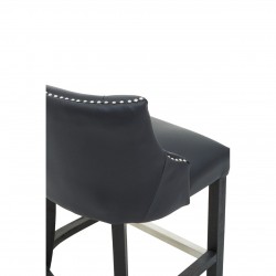 Beaumont Black Faux Leather Bar Chair