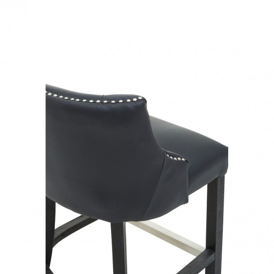 Beaumont Black Faux Leather Bar Chair