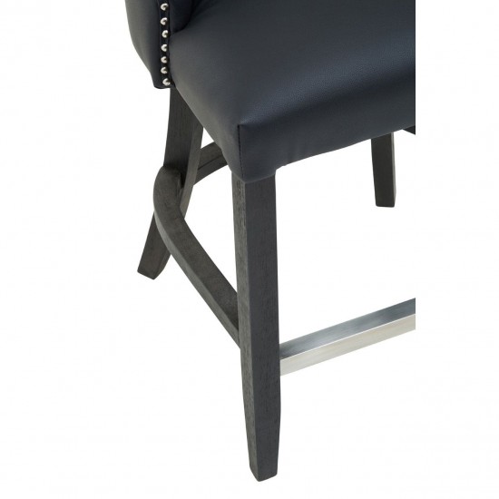 Beaumont Black Faux Leather Bar Chair