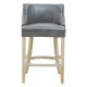 Beaumont Grey Faux Leather Bar Chair