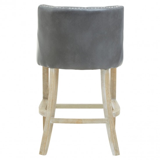 Beaumont Grey Faux Leather Bar Chair