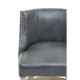Beaumont Grey Faux Leather Bar Chair