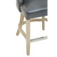Beaumont Grey Faux Leather Bar Chair