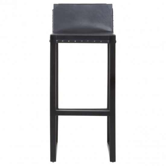 Sigtuna Black Teak Bar Stool