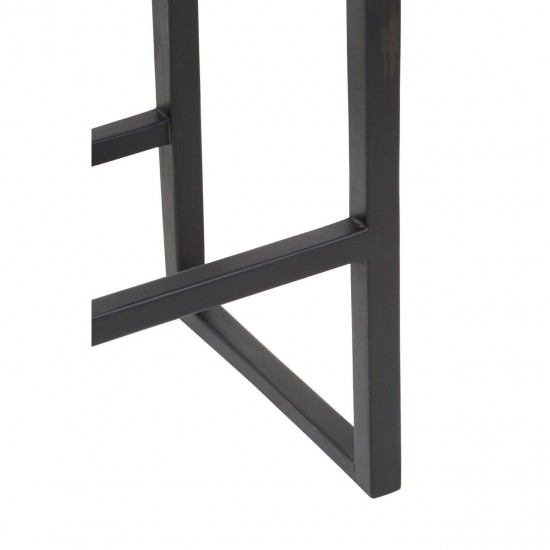 Sigtuna Black Teak Bar Stool
