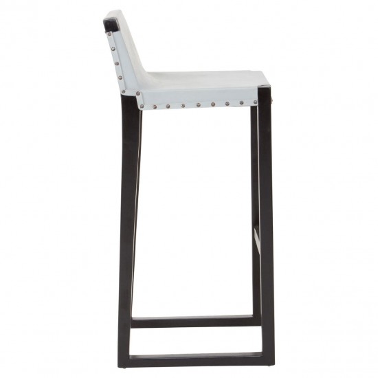 Sigtuna Grey Teak Bar Stool