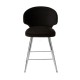 Albany Black Velvet And Chrome Bar Chair