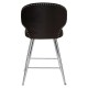 Albany Black Velvet And Chrome Bar Chair