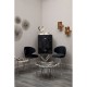Albany Black Velvet And Chrome Bar Chair