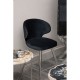 Albany Black Velvet And Chrome Bar Chair