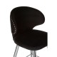 Albany Black Velvet And Chrome Bar Chair