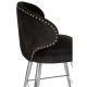 Albany Black Velvet And Chrome Bar Chair