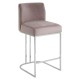 Albany Grey Velvet And Chrome Bar Chair
