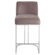 Albany Grey Velvet And Chrome Bar Chair