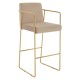 Albany Soft Pink Velvet And Gold Bar Chair