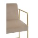 Albany Soft Pink Velvet And Gold Bar Chair