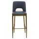 Lexington Blue Leather Bar Chair