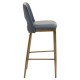 Lexington Blue Leather Bar Chair