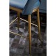 Lexington Blue Leather Bar Chair