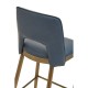 Lexington Blue Leather Bar Chair