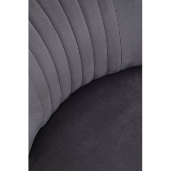 Beaumont Grey Velvet Chair
