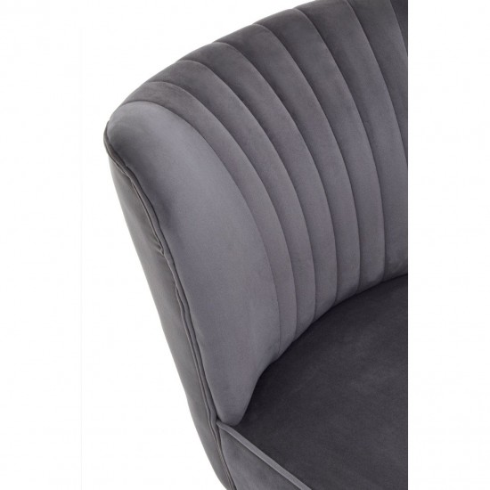 Beaumont Grey Velvet Chair