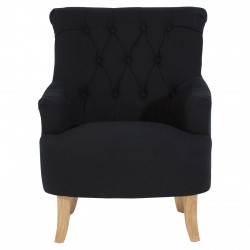 Tuscany Black Cotton Armchair