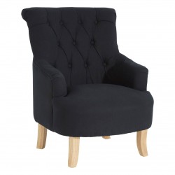 Tuscany Black Cotton Armchair