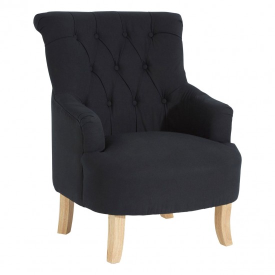 Tuscany Black Cotton Armchair