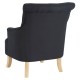 Tuscany Black Cotton Armchair