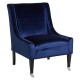 Miami High Back Blue Velvet Armchair