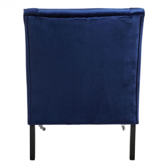 Miami High Back Blue Velvet Armchair