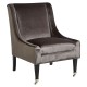 Miami High Back Grey Velvet Armchair