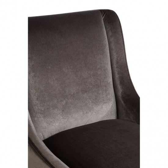 Miami High Back Grey Velvet Armchair