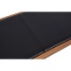 Miami Rose Gold Finish and Black Leather Bench