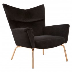 Miami Black Velvet Accent Chair
