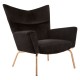 Miami Black Velvet Accent Chair