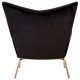 Miami Black Velvet Accent Chair