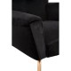 Miami Black Velvet Accent Chair