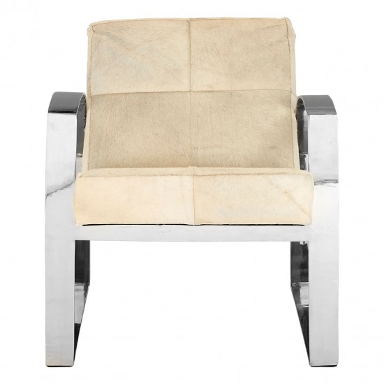 Soho Blond Cow Hide Accent Chair