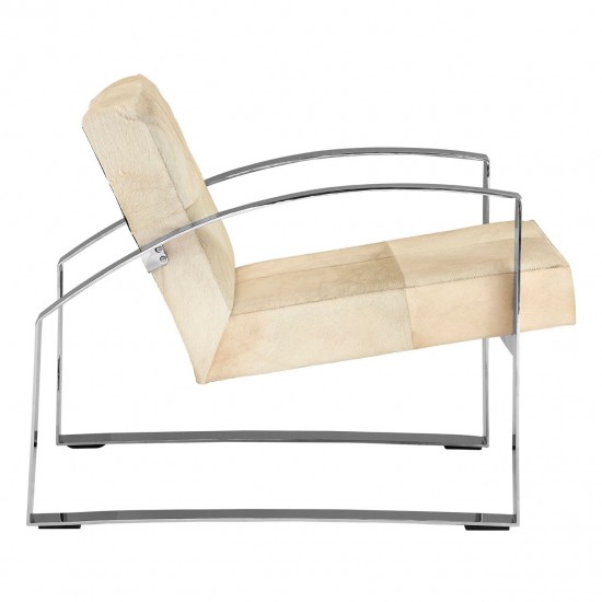 Soho Blond Cow Hide Accent Chair