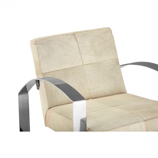 Soho Blond Cow Hide Accent Chair