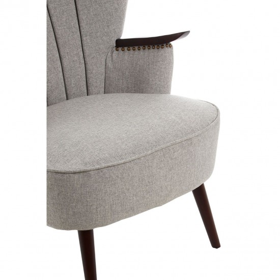 Rogano Taupe And Walnut Armchair