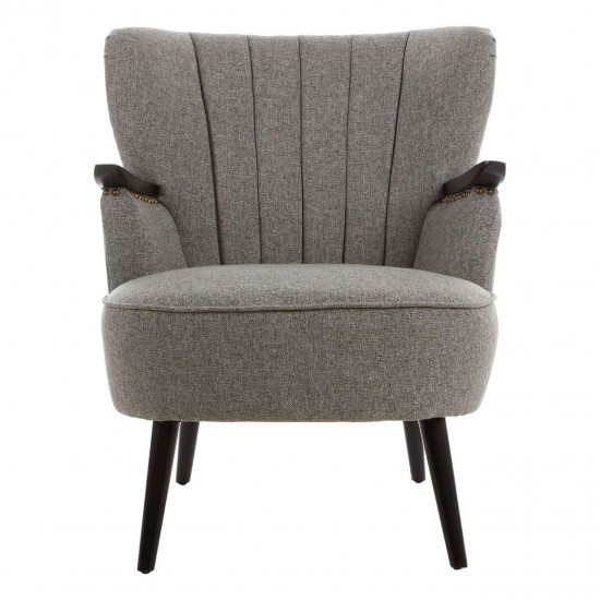 Rogano Grey And Walnut Armchair
