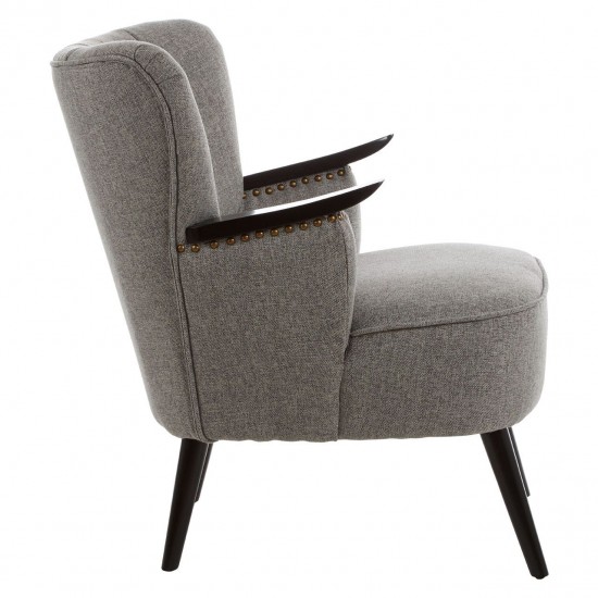 Rogano Grey And Walnut Armchair