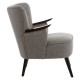 Rogano Grey And Walnut Armchair