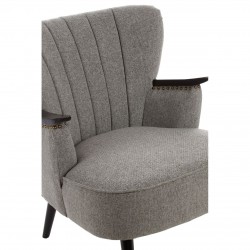 Rogano Grey And Walnut Armchair